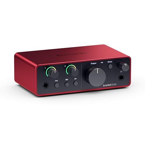 Focusrite Scarlett Solo 第4世代 USBオーディオインターフェース ギタリスト、ボーカリスト、プロデューサー用 高忠実度 スタジオ品質録音 録音に必要なすべてのソフトウェア 国内発送 f90f6edc