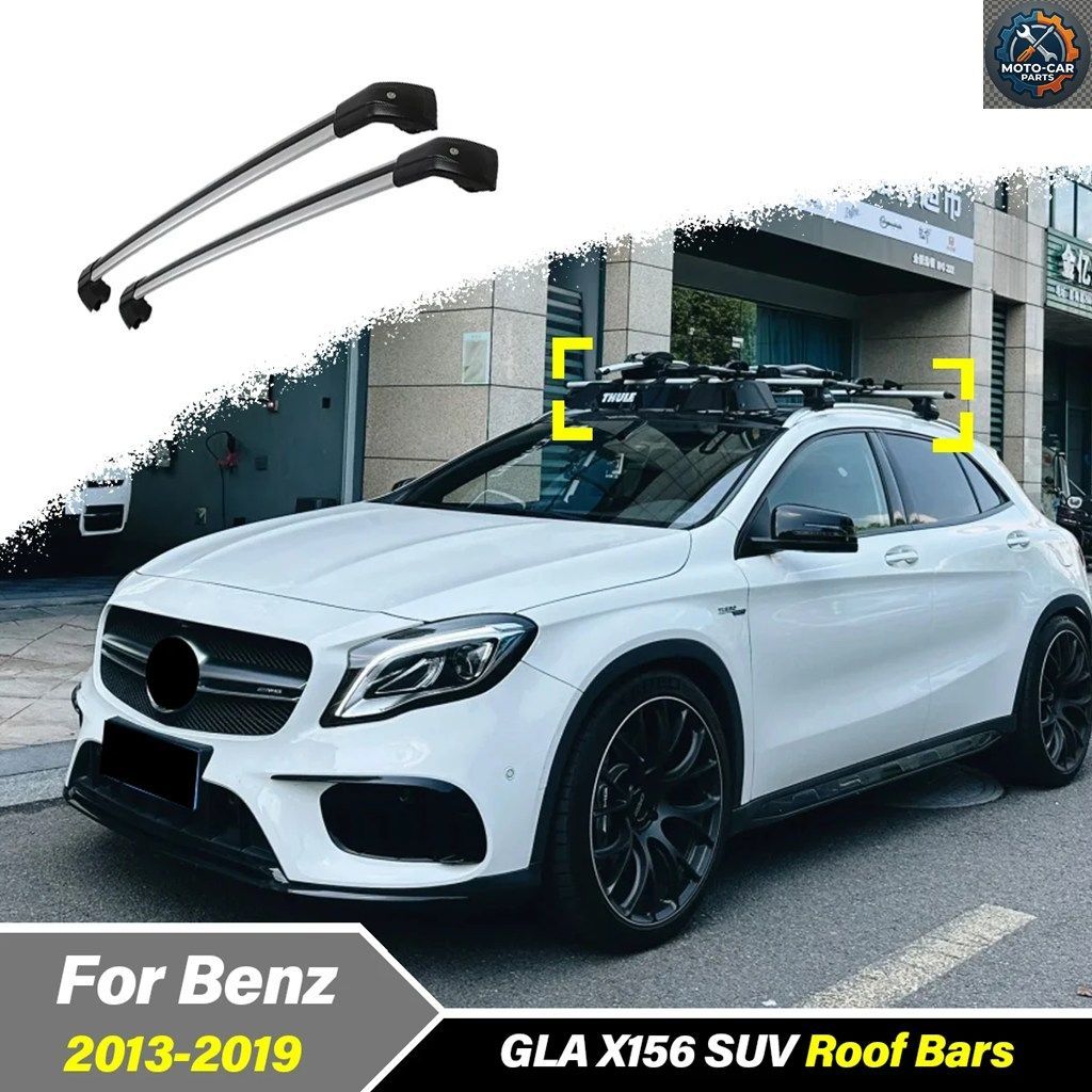 メルセデス・ベンツ GLA SUV X156 2013 - 2019 車用ルーフクロスバーガイドレールボディトップラック装飾キット