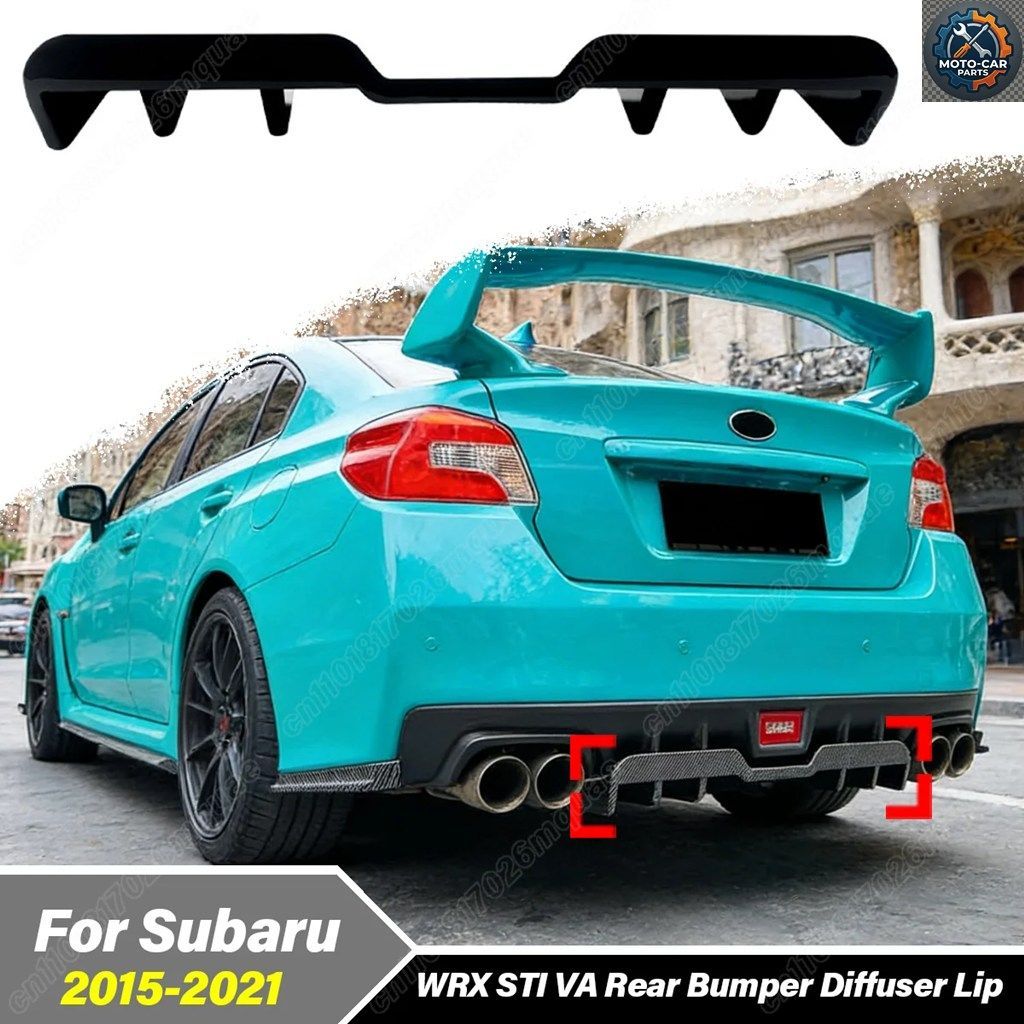 スバル WRX STI VA 2015 - 21 モバイル リアバンパー スポイラー リップ ディフューザー デコレーションキット