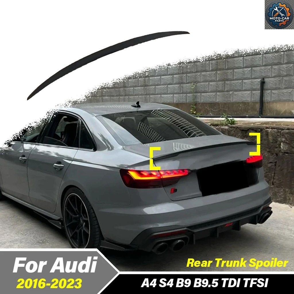 アウディ A4 S4 B9 B9.5 TDI TFSI 2016 - 23 車用リアミドルスポイラーボード装飾