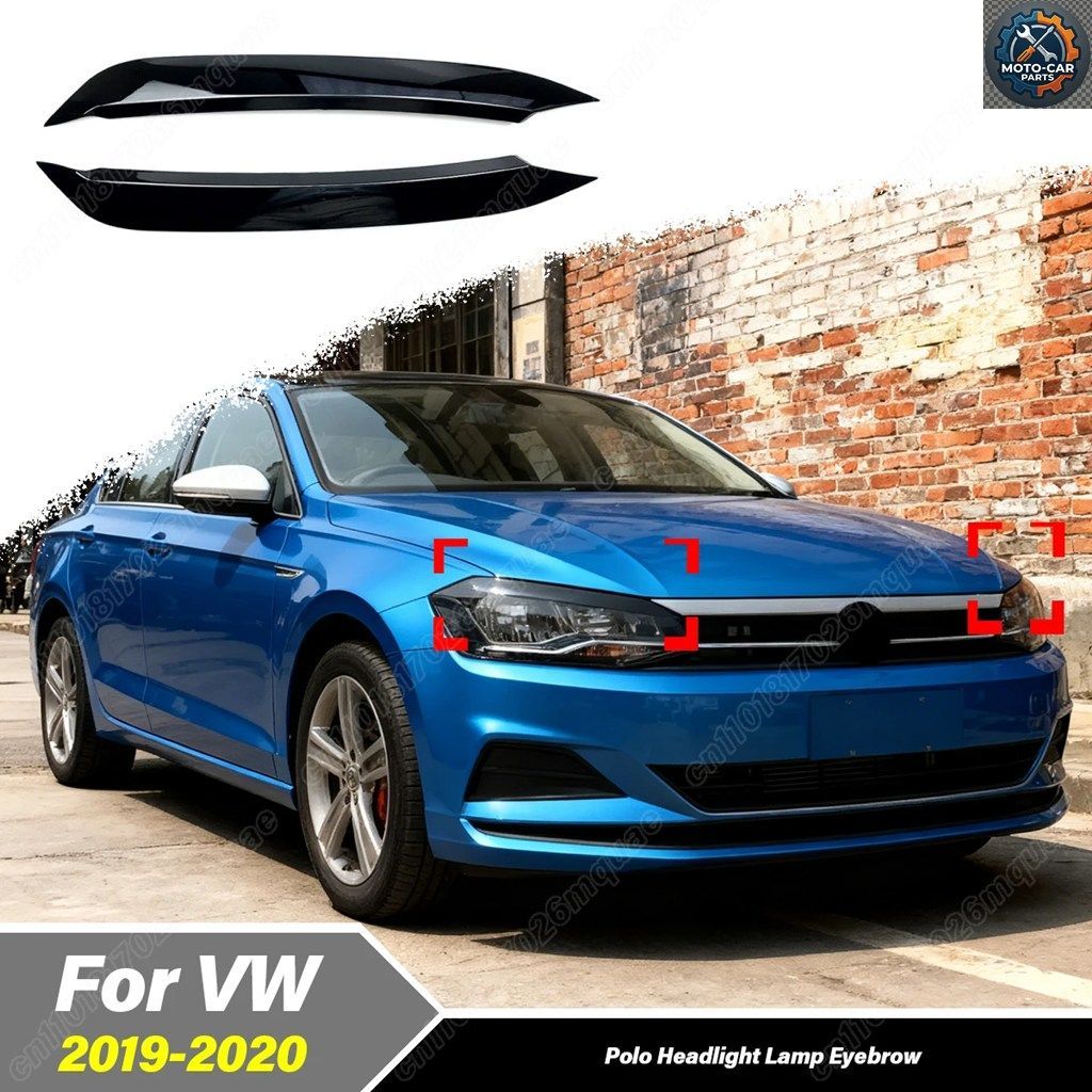 VW フォルクスワーゲン ポロ 2019 2020 モバイル フロント ヘッドライト アイブロウ ヘッドライト ストリップ モディファイ デコレーション