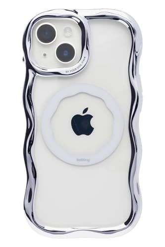 iFace BeBling Wave MagSynq iPhone 15/14/13 対応 ケース クリア MagSafe対応 (シルバー) 【 iPhone15/14/13 カバー アイフェイス 耐衝撃 マグセーフ ウェーブ キラキラ 透明 9c956cd0
