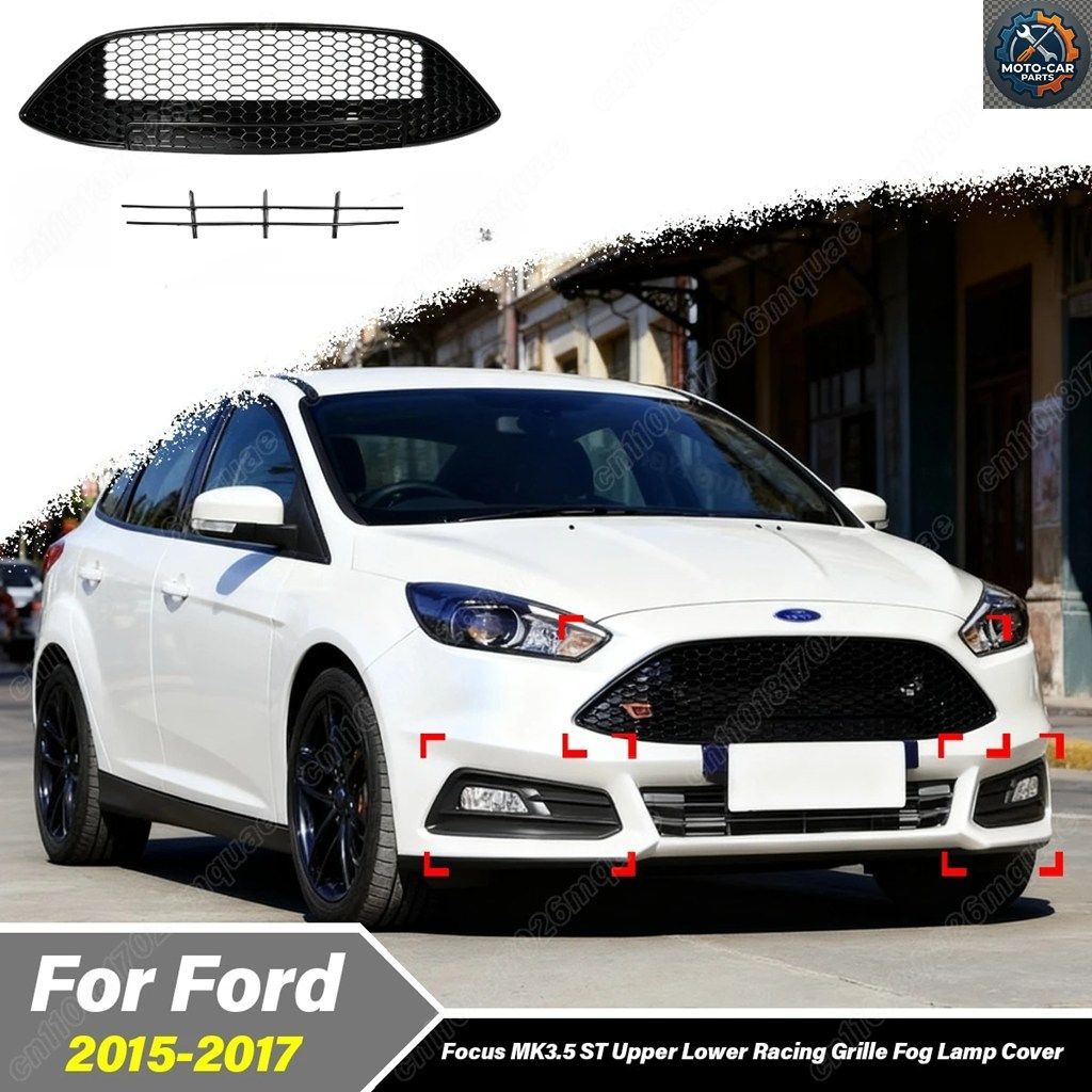 フォード フォーカス MK3.5 ST 2015 2016 2017 モバイル アッパー エア インテーク グリル ロワー メッシュ グリル モディファイ デコレー