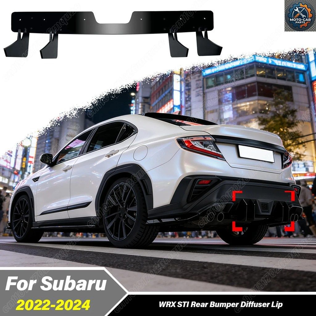 スバル WRX STI 2022 2023 2024 モバイルリアバンパースポイラーリップディフューザー改造装飾エクステリアキット
