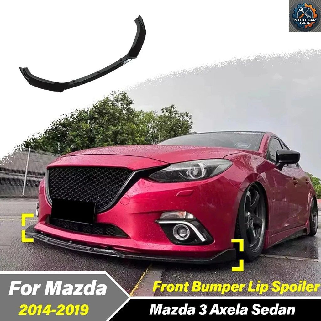 マツダ3 アクセラ セダン 2014 - 19 車用フロントバンパースポイラー ボディ フロントフェンダー スプリット デコレーション