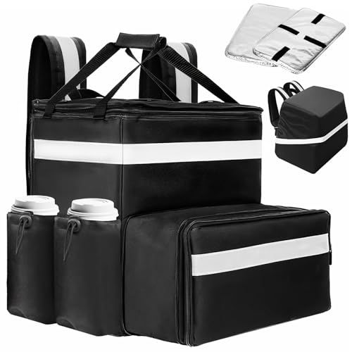 デリバリーバッグ 配達バッグ「専用防水カバー付き」 「拡張機能付き大容量48L」 保温保冷防水 宅配 ピザ 寿司★ 3764eb09