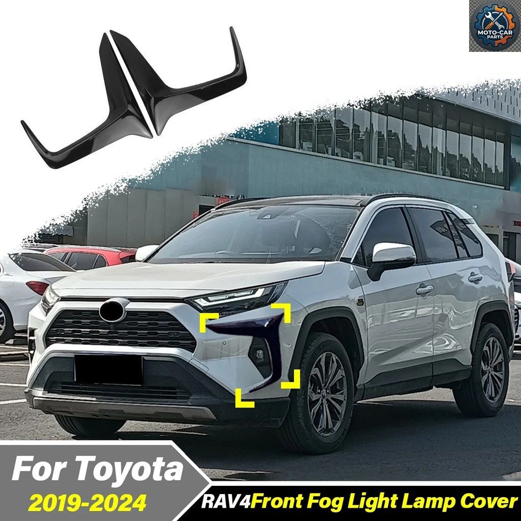トヨタ RAV4 2019 - 24 車用フロントフォグランプカバースプリッターフロントサイドウィンドナイフデコレーション