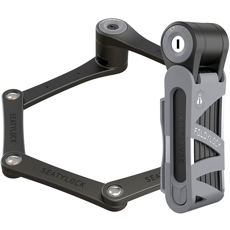 【新品】 Seatylock フォルディロック ミニ折りたたみ自転車ロック - 特許取得済みの軽量高セキュリティ自転車ロック - 自転車やスクーターのための鍵とケース付き 頑丈 盗難防止 スマートセキュアガード - 75cm。 外周75cm(29.5インチ)
