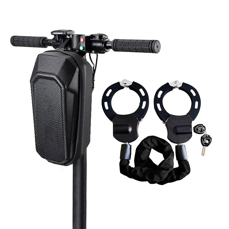 【新品】 チェーンロックバイクロック 自転車 セット(鍵3本+防水バッグ) 自転車 バイクロック キックボード 鍵式 盗難防止 全長60±3CM コンパクト 軽量 頑丈 ブラック 抗切断(内径約74mm 直径161mm)