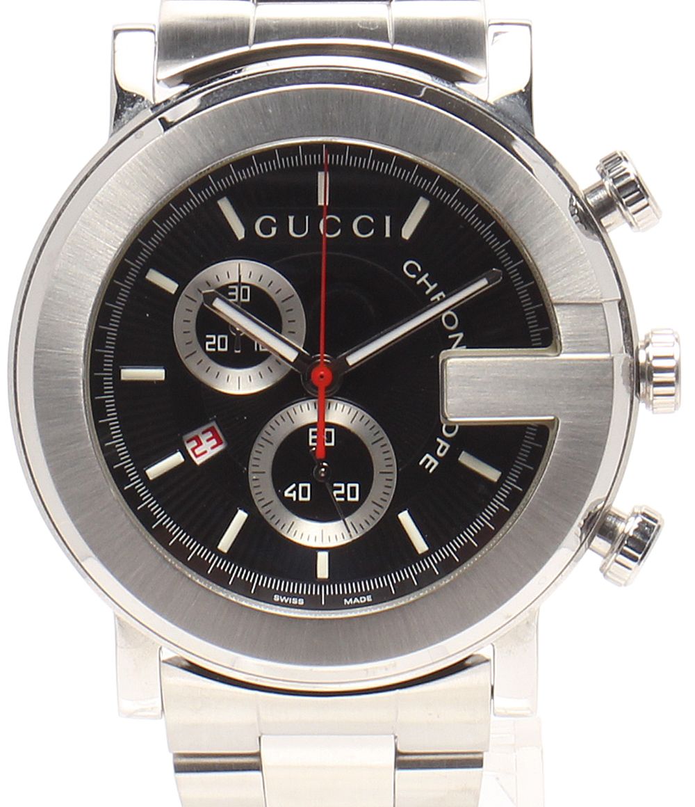グッチ 腕時計 クロノグラフ 101M クオーツ ブラック メンズ GUCCI