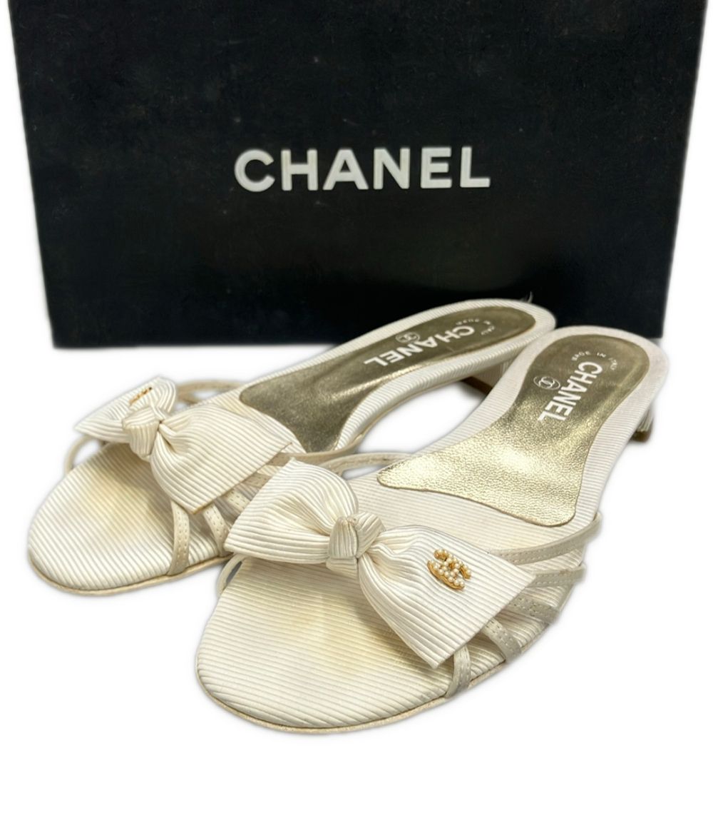 シャネル ミュール サンダル レディース SIZE 37.5 CHANEL