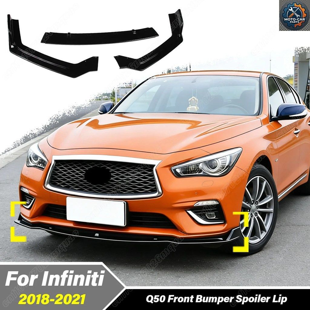 INFINITI Q50 2018 - 21 AUMOBOILE フロントバンパーロアリップカバー フロントバンパースポイラーリップデコレーションキット