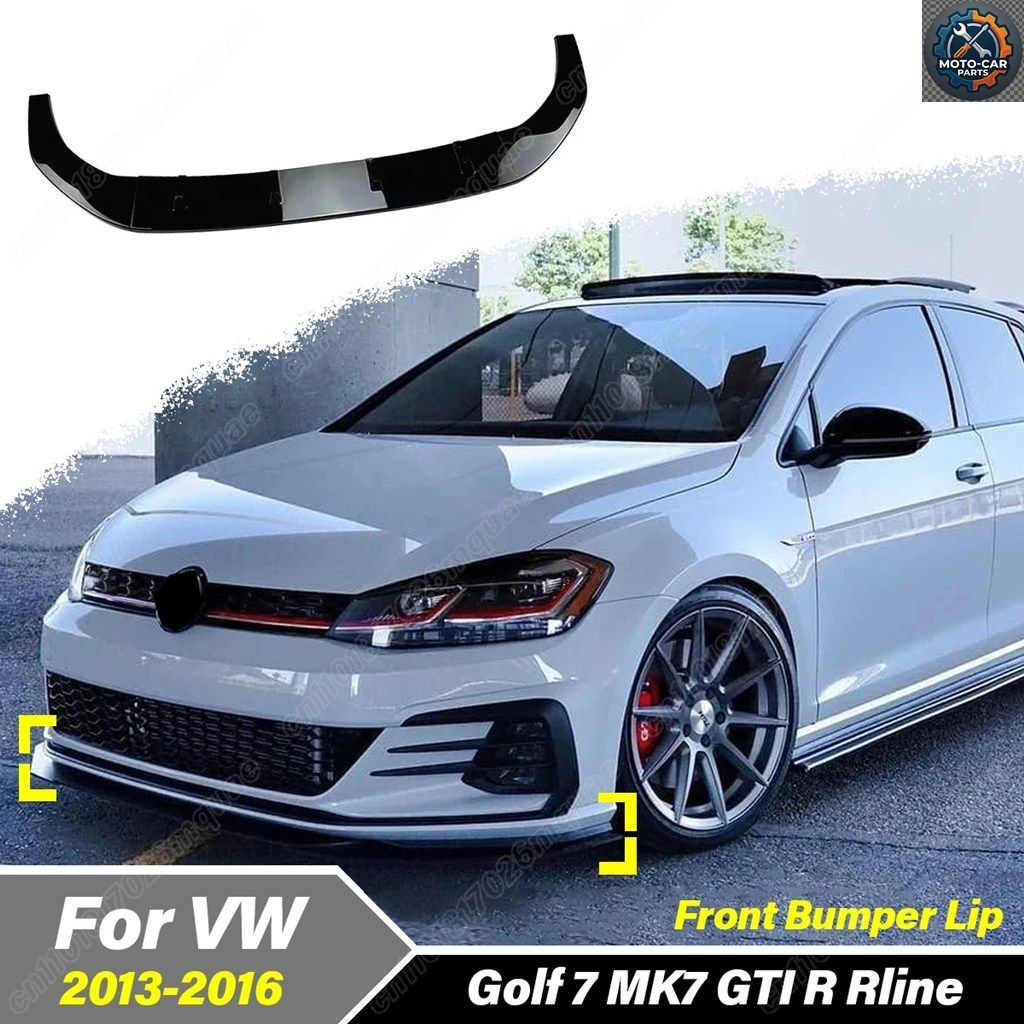 フォルクスワーゲン ゴルフ7 MK7 GTI R RLINE 2013 - 16 モバイル フロントバンパー スポイラー リップスプリッター エクステリアキット
