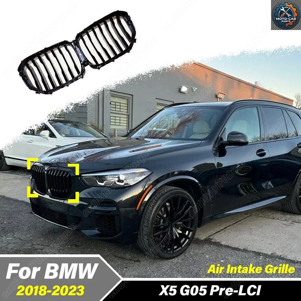 BMW X5 G05 PRE-LCI 2018 - 23 車用フロントリップエアインテークグリルフロントボディ放熱デコレーションキット