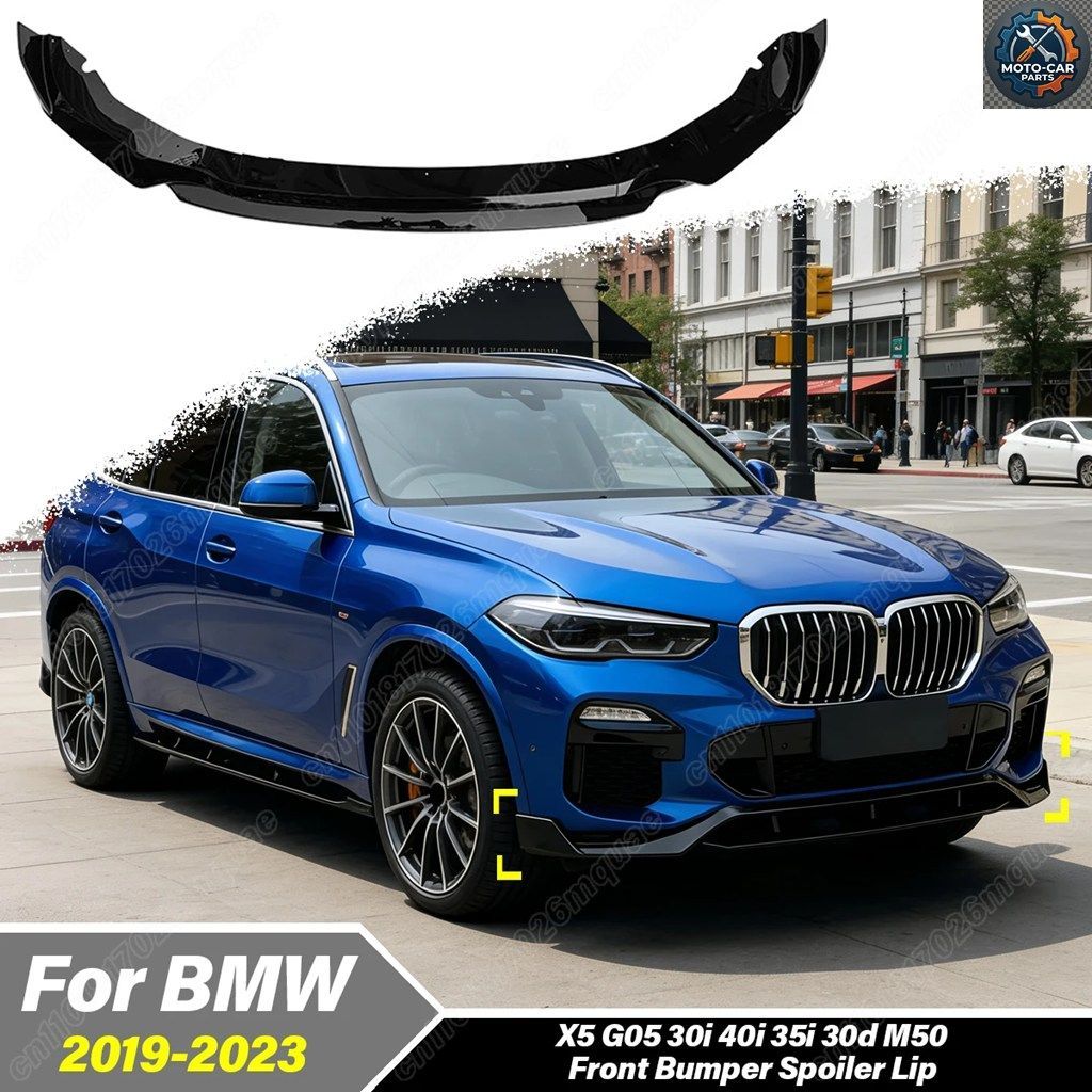 BMW X5 G05 30I 40I 35I 30D M50 M SPORT 2019 - 23 MAX STYLE モバイル フロントバンパースポイラーリップデコレーションキット