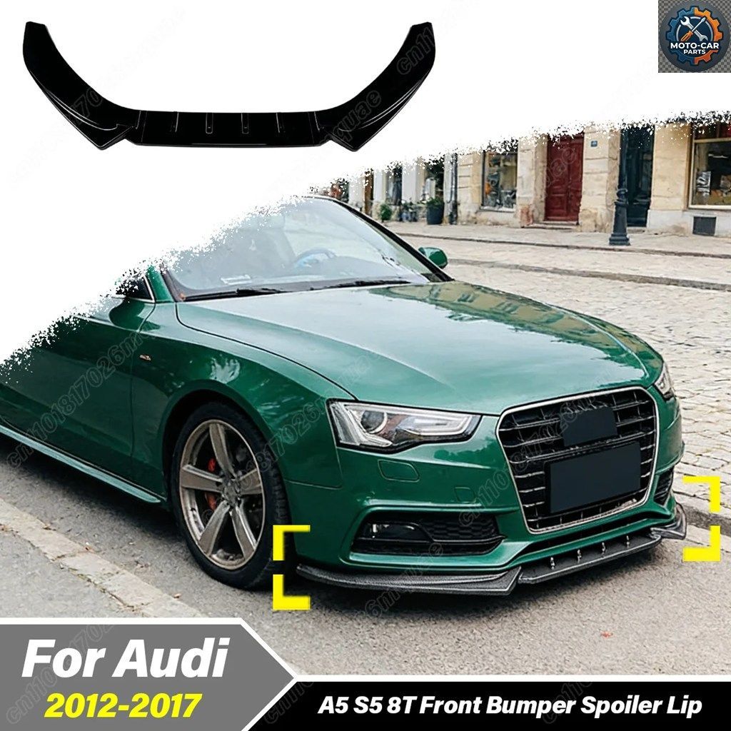 アウディ A5 S5 8T S-LINE 2012 - 17 モバイル フロントバンパー スポイラー リップ スプリッター デコレーションキット