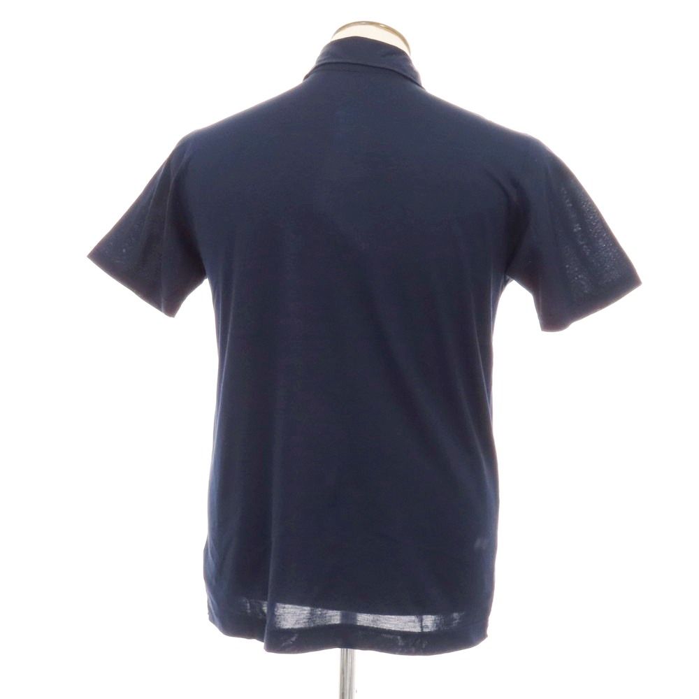 中古】ドルモア DRUMOHR コットン 半袖ポロシャツ ネイビー【サイズL