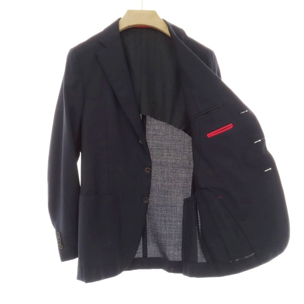 中古】イザイア ISAIA ウール 3B テーラードジャケット ネイビー