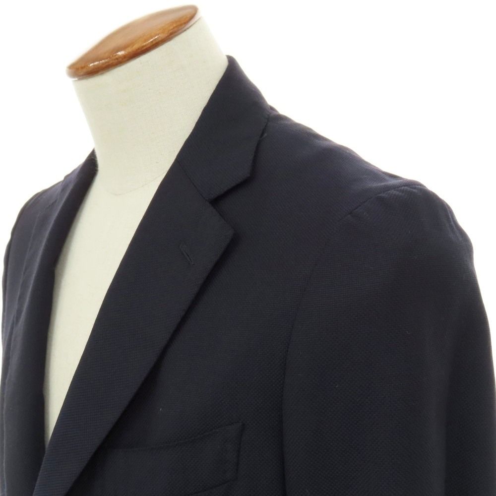 中古】イザイア ISAIA ウール 3B テーラードジャケット ネイビー