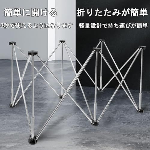 伸縮作業台 瞬速5秒設置 ワンタッチ 伸縮 折りたたみ作業台 組立不要 軽量 万能 作業デスク キャリーバッグ付き W168×H60×D73cm 8本脚★m d19d15b0