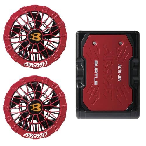 ★新品★[バートル] ファン+30Vバッテリーセット AC10+AC10-2 エアークラフト AIRCRAFT 京セラ製 2026年モデル バッテリーのカラー:96メタリックレッド/ファンのカラー:70スパイダーレッド bb2c43db