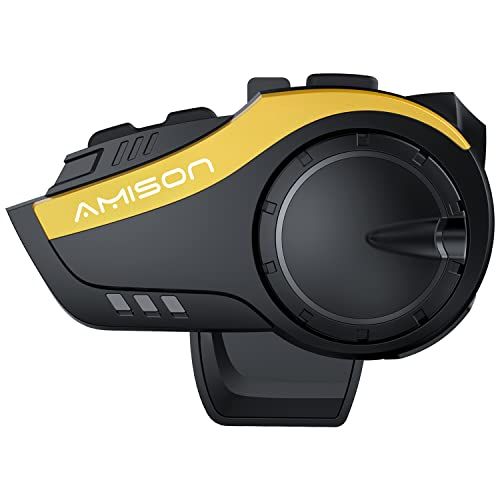 ★新品★Amison バイクインカム 最大10人同時通話 最大通話距離2000m Bluetooth 5.0 無線機バイクいんかむ 連続28H時間通話 IP67防水 ヘルメット用 音楽共有 音声聞き取リ FMラジオ付きインターコム 自動ペアリ c86d113e