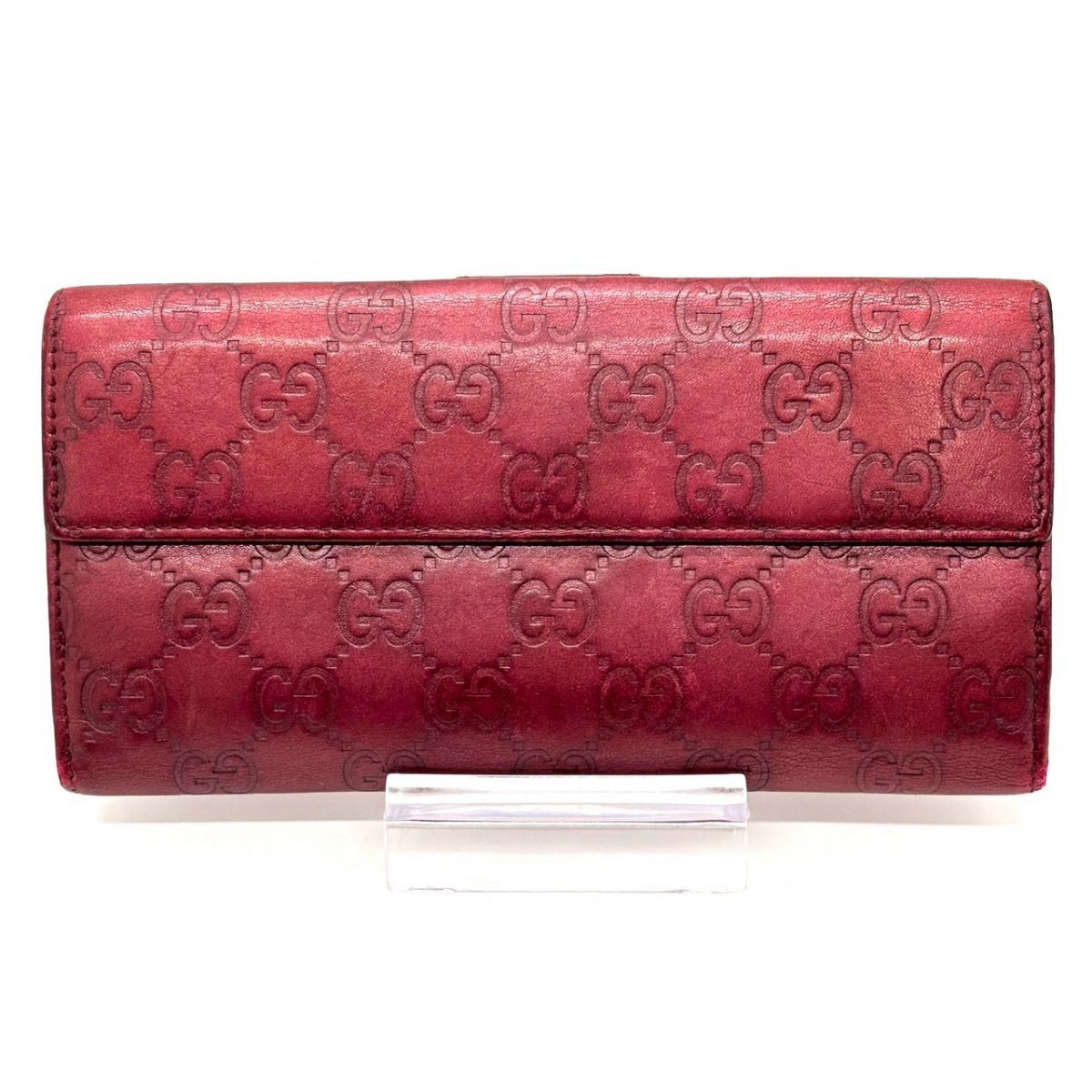 甘さを秘めた余韻】 GUCCI 長財布 グッチシマ ラブリーハート Wホック