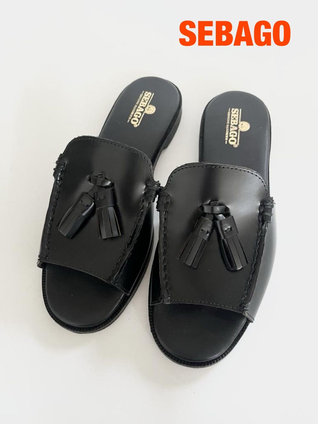 SEBAGO　セバゴ　TASSELサンダル　定価38,500円　23.5cm　UK4.5　ヒール1.5　ブラック　くつ　おしゃれ　お出掛け　送料込み　6468080