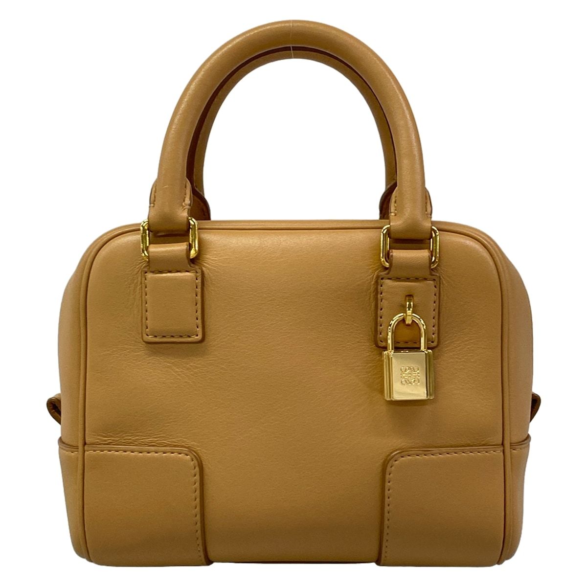 LOEWE(ロエベ) ハンドバッグ美品 アマソナ ベージュ ミニバッグ レザー