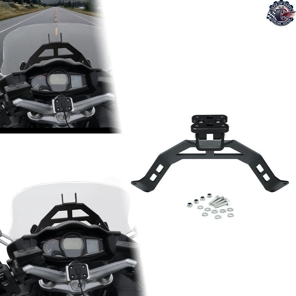 ヤマハ FJR1300 2013-2020 - 24 オートバイ用 GPS マウント ナビゲーション プレート ブラケット ウインドシールド スタンド 電話ホルダー