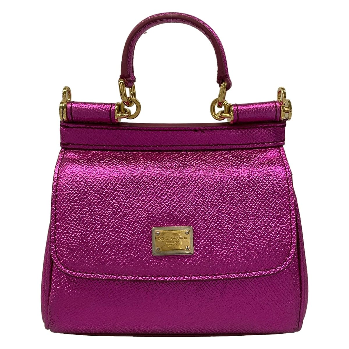 DOLCE&GABBANA(ドルチェアンドガッバーナ) ハンドバッグ ピンク ミニバッグ レザー