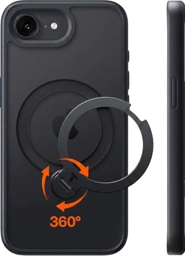 TORRAS iPhone 17e 用 ケース【多機能一体・360°新定点回転スタンド】iPhone 16e 用 ケース Magsafe対応 米軍規格 縦横両対応 リング付き マグネット搭載 ワイヤレス充電対応 耐衝撃 防指紋 半透明 202 471ff7cd