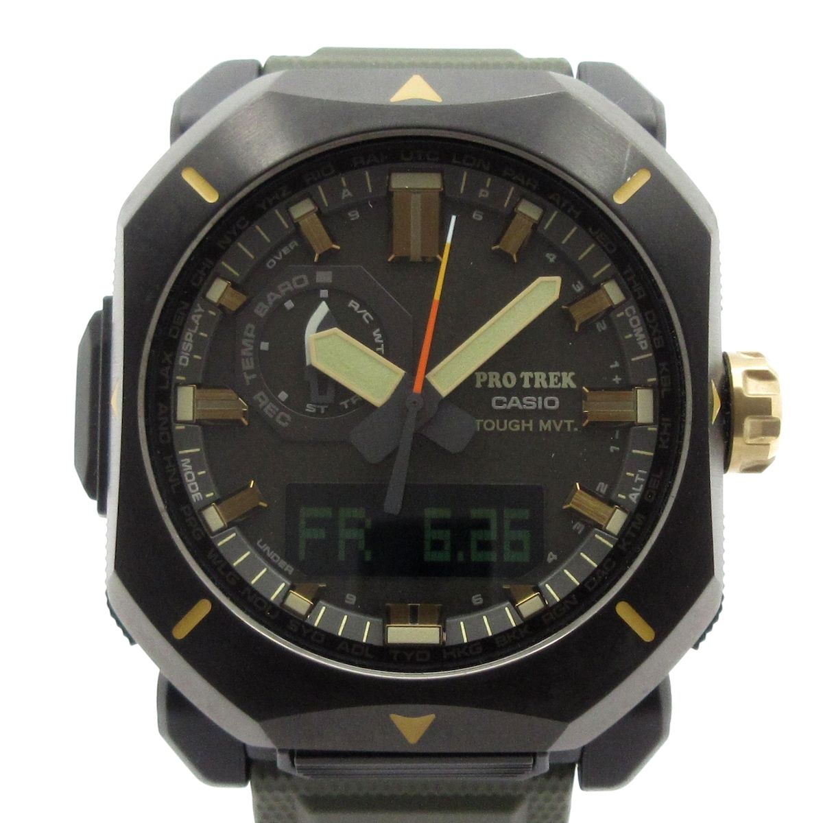 CASIO(カシオ) 腕時計美品 PRO TREK(プロトレック) PRW-6900Y メンズ タフソーラー カーキ