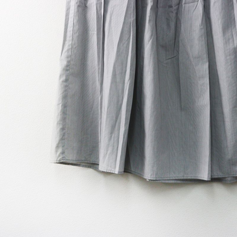 Archive MARGARET HOWELL cotton gather flared skirt gray 3