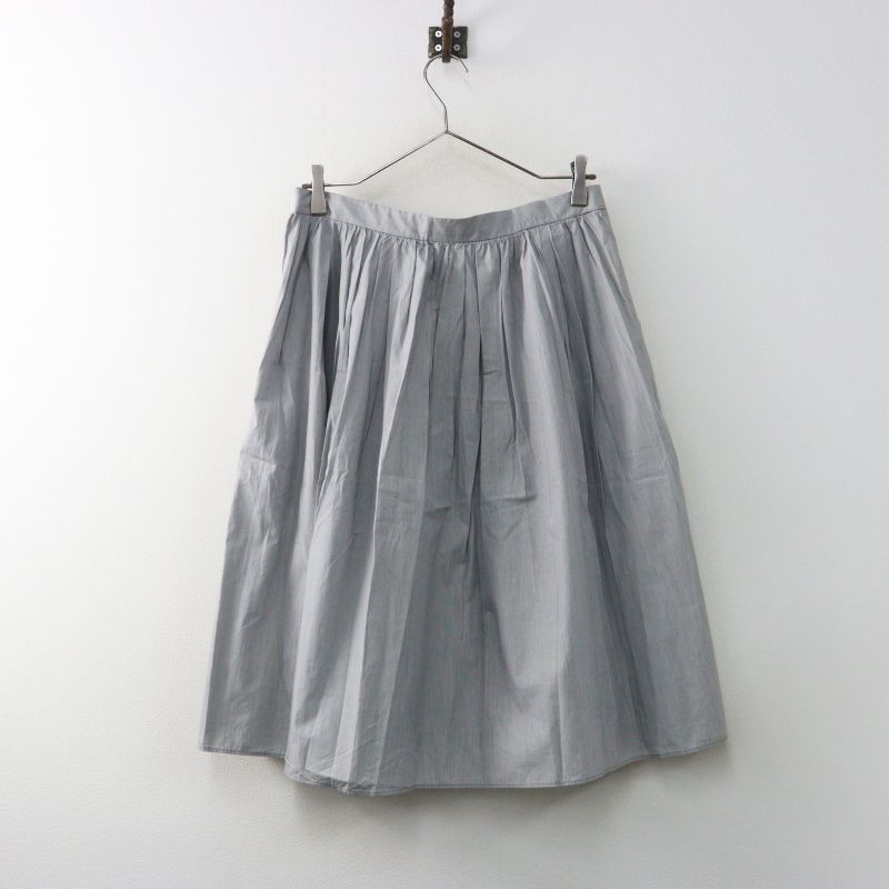 マーガレットハウエルMargaretHowellフレアスカートリバティサイズ1 Archive MARGARET HOWELL cotton gather flared skirt gray 3