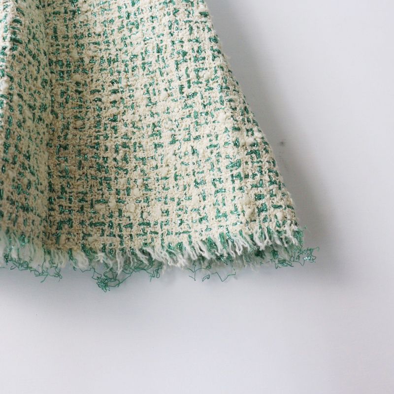 ブラミンク BLAMINK Lamé tweed pleated skirt ラメ ツイード スカート
