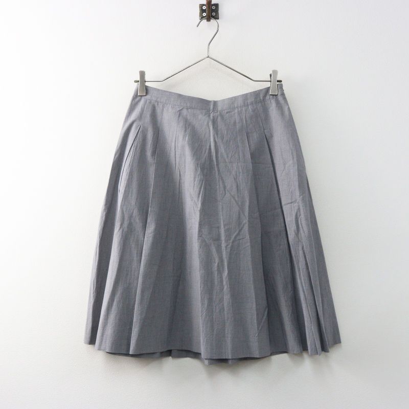 Archive MARGARET HOWELL cotton 2tack flared skirt gray 1