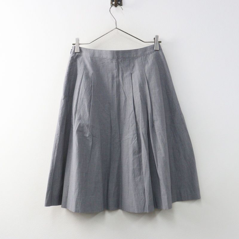 Archive MARGARET HOWELL cotton 2tack flared skirt gray 1