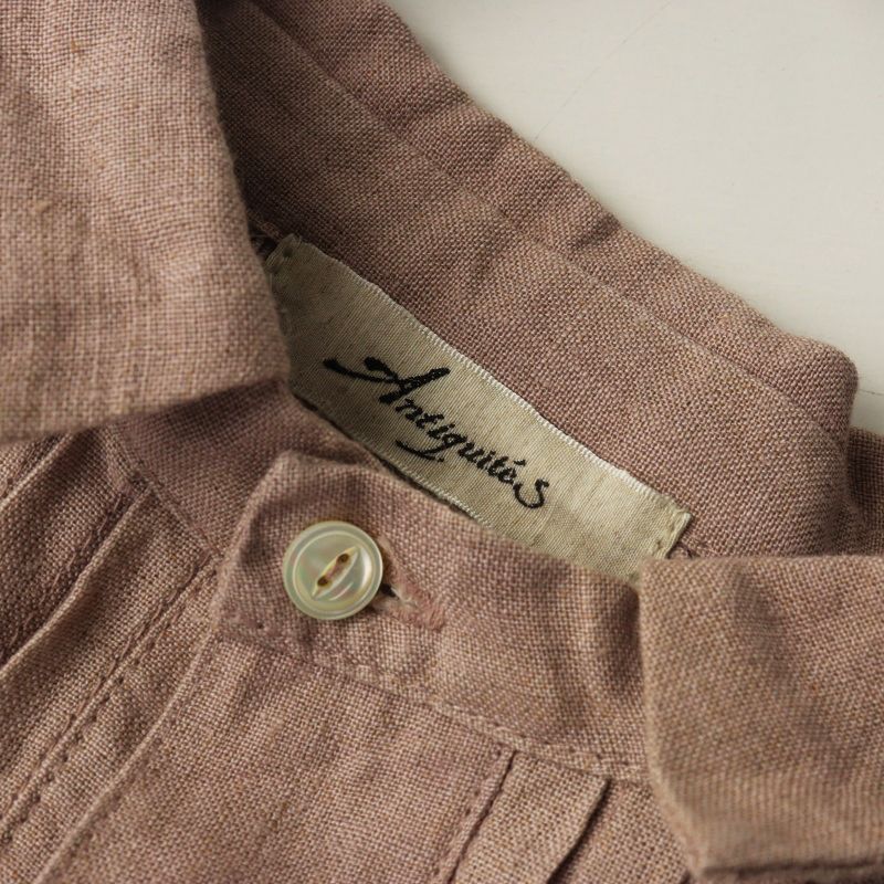 美品 イチ アンティークス ICHI Antiquites リネンピンタックプル