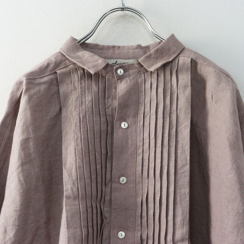 美品 イチ アンティークス ICHI Antiquites リネンピンタックプル