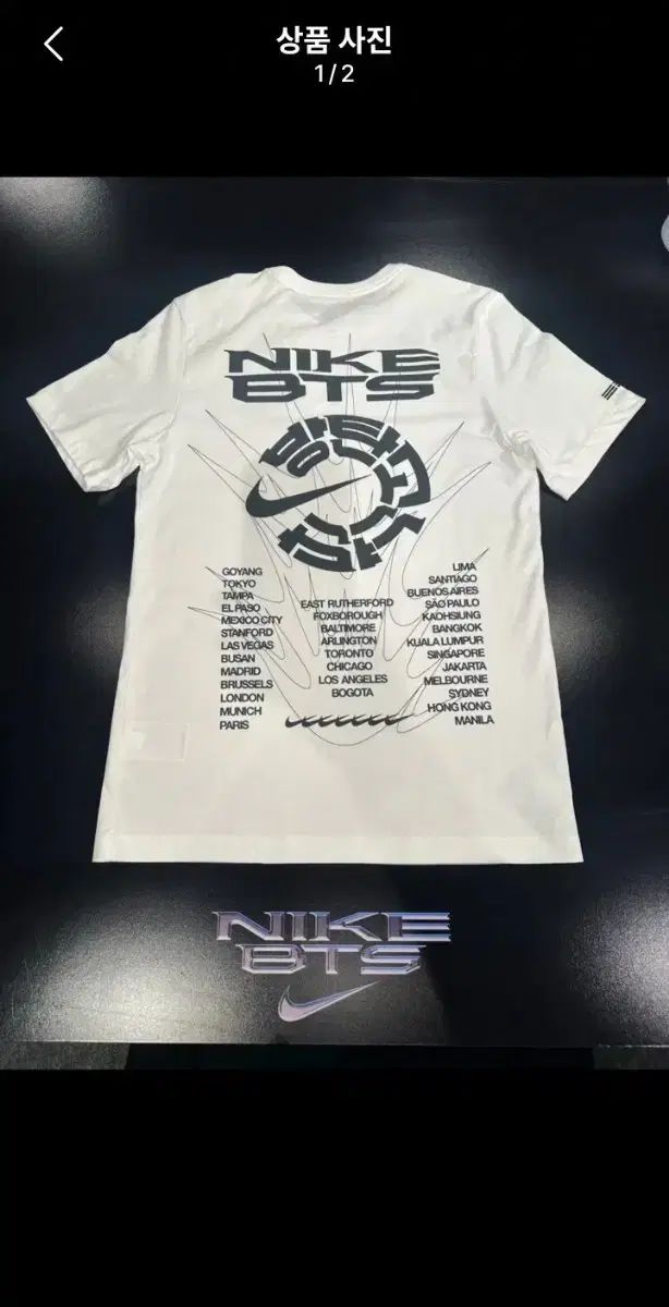 NIKE X BTS コラボ 半袖Tシャツ 白 M サイズ 出品