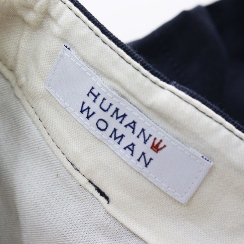 人間ちゃんさん専用 ヒューマンウーマン HUMAN WOMAN 麻ストレッチツイルマリンパンツ SS