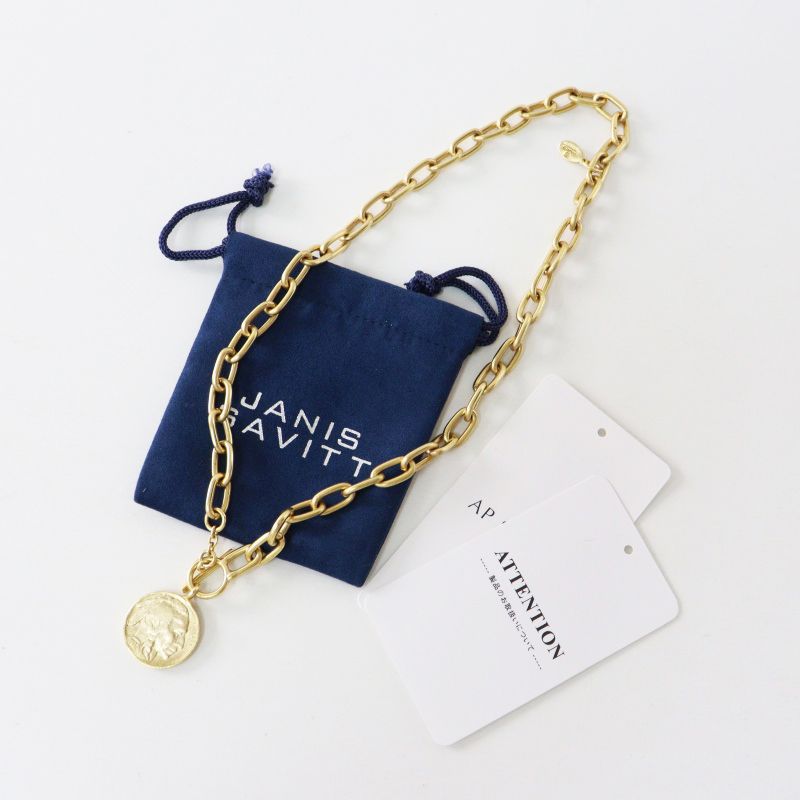 美品 定5.6万 2026SS今季 AP STUDIO エーピーストゥディオ JANIS SAVITT ジャニス・サビット lariat coin Necklace┃【2400015028064】