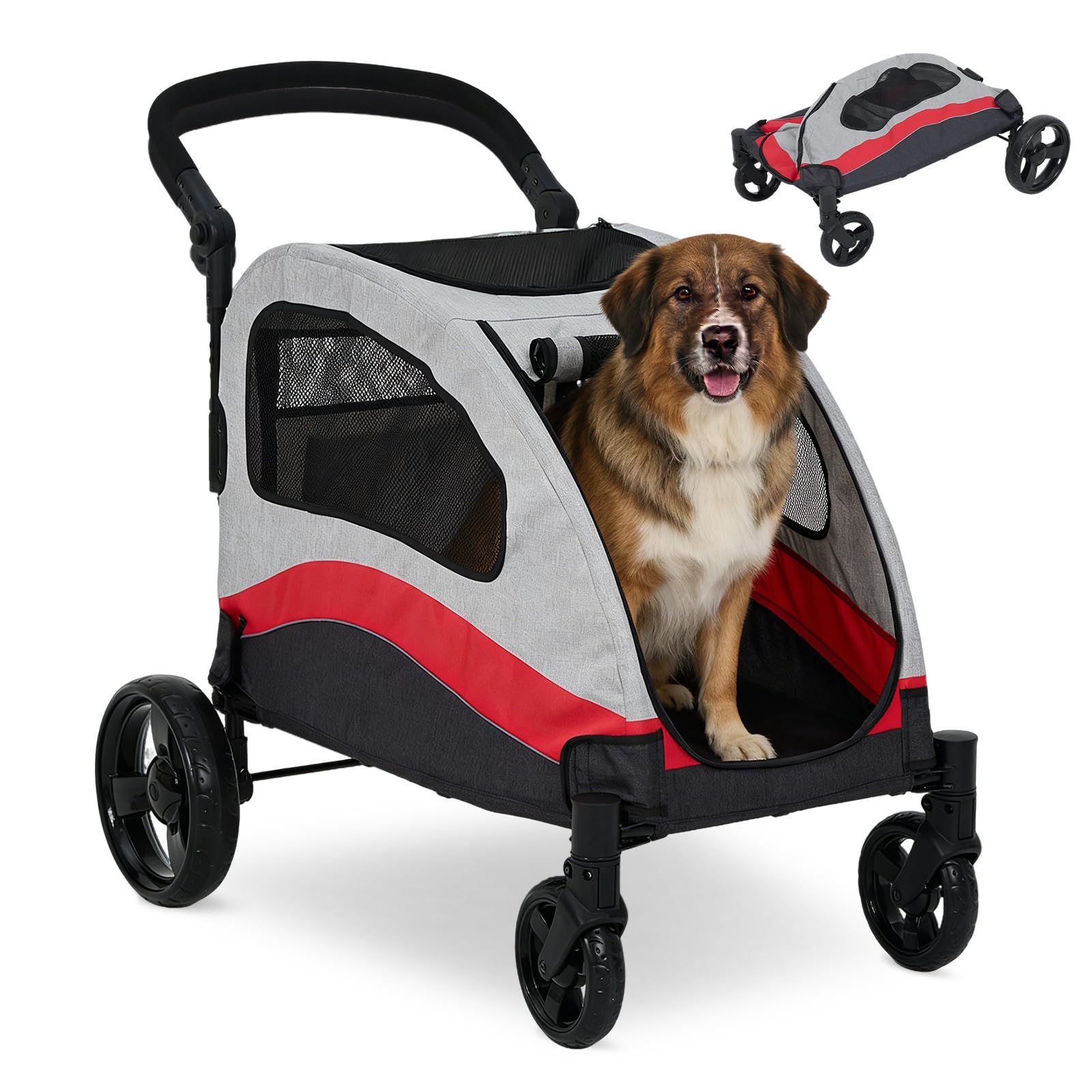 大型犬ペットカート 新品 レッド 値下げ！送料込み！DOT ペットカート