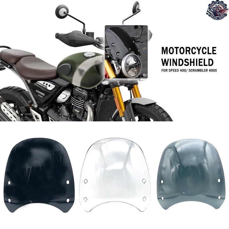 ウインドスクリーン SPEED400 SCRAMBLER400 X SPEED 400 SCRAMBLER 400X 2024-2025 オートバイ用ウインドディフレクター ウインドシールド
