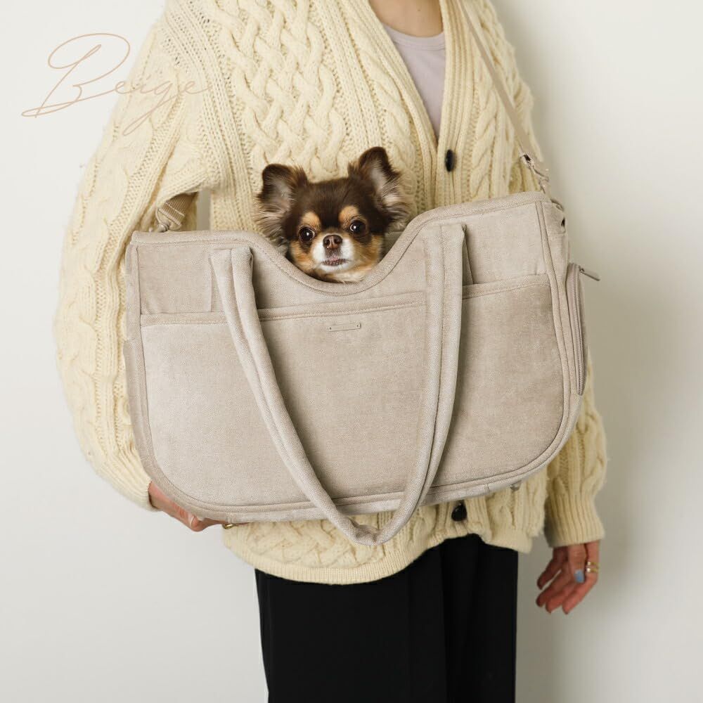 monchéri 犬 ペットキャリーバッグ S/ベージュ monchéri 犬 ペットキャリーバッグ S/ベージュ 犬用品 モンシェリ