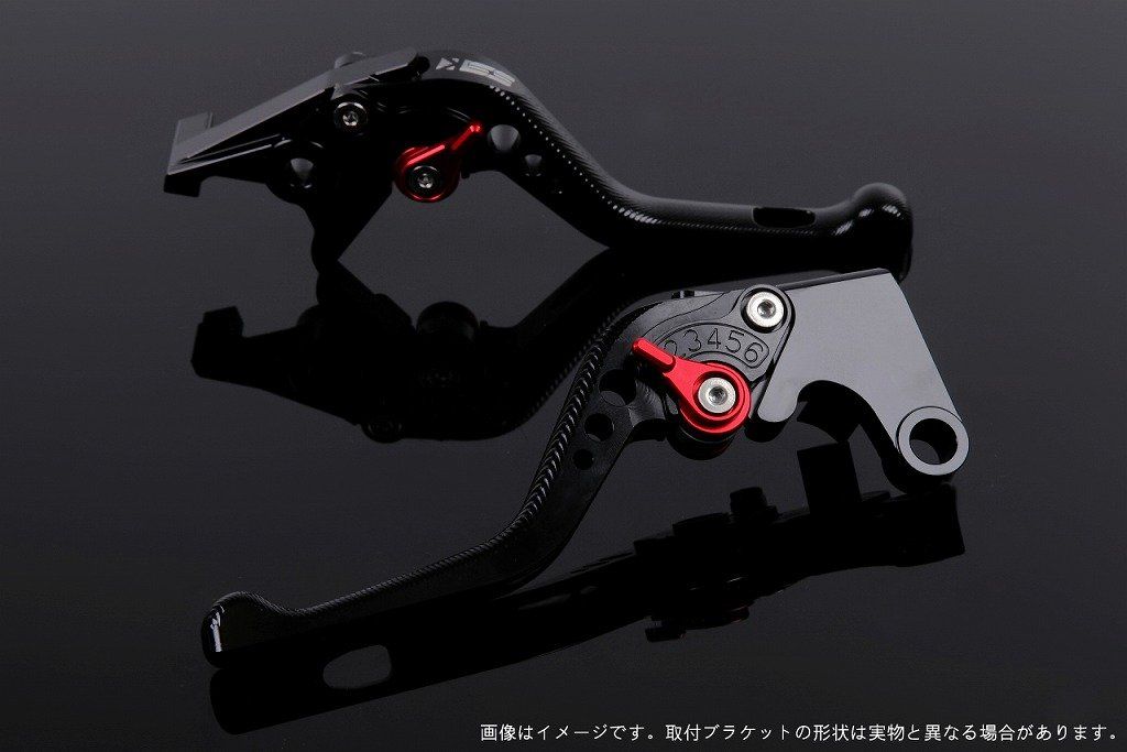 新品 SSK ショートアジャストレバー 3Dタイプ クラッチ&ブレーキセット レバー本体:ブラック アジャスト:レッド YZF-R1 2015- YA0406472-RD
