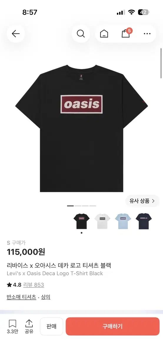 リーバイス x オアジス Tシャツ M