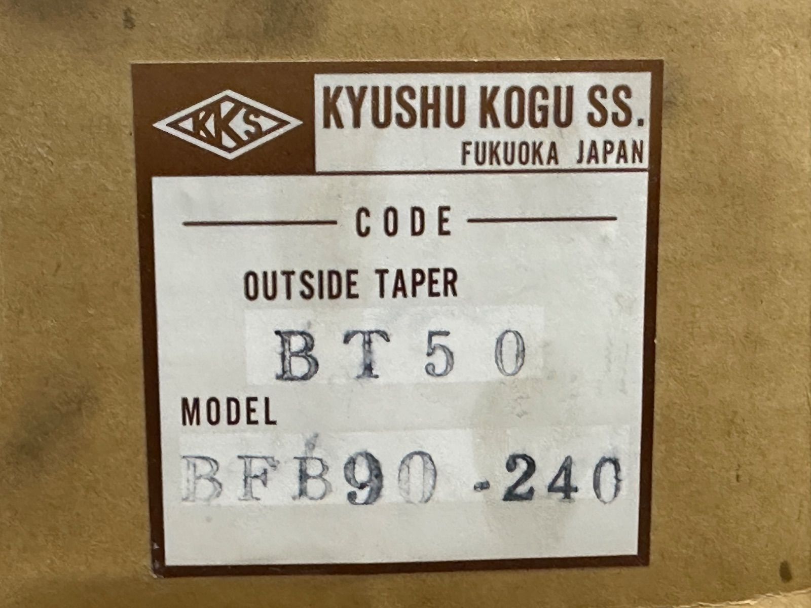 九州工具製作所 BT50 / BFB90-240