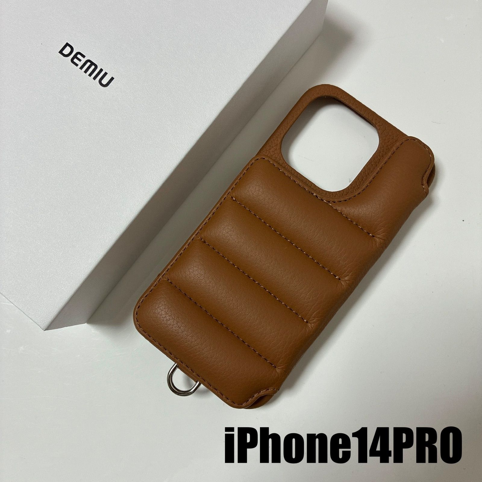【iPhone14PRO】新品DEMIUデミュウdemiurvoデミウルーボiPhoneケースBARRONバロンベージュ携帯ケーススマホケースレザーケーススマホカバー